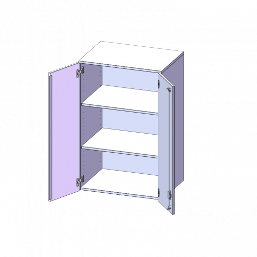 Aufsatzschrank für ErgoTray Serie, 3 Ordnerhöhe - Serie evo180 zwei Türen, B/H/T: 70,3x108x40 cm