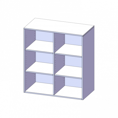 Aufsatzregal, 3 Ordnerhöhen - Serie evo180 B/H/T: 100x108x40 cm, mit Mittelwand