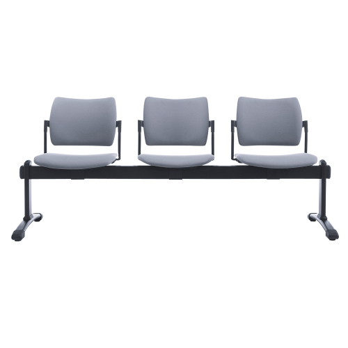 4er Sitzbank Gestellfarbe wählbar, Sitz- und Rückenfläche: Kunststoff, Sitzhöhe: 46 cm