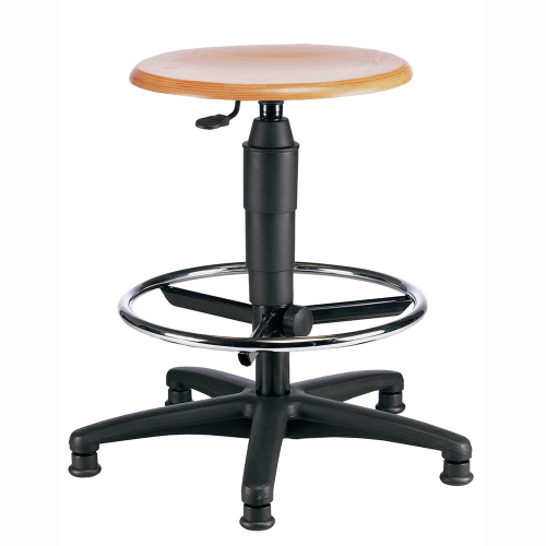 Drehhocker mit Gaslift und Fußring Sitzhöhe: 59-84 cm