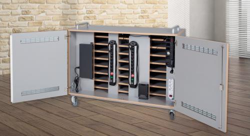 Laptopwagen mit 16 Teleskopauszügen, fahrbar B/H/T: 135x99x60 cm