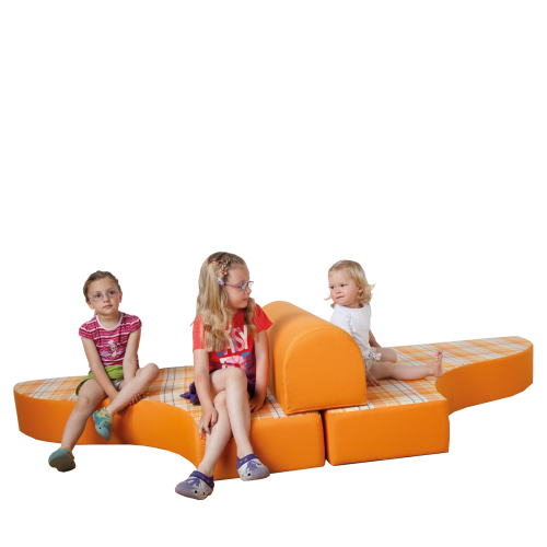 Bett-Sofa mit Rückenrolle B/H/T: 120x40x133 cm, Bezug Stoff