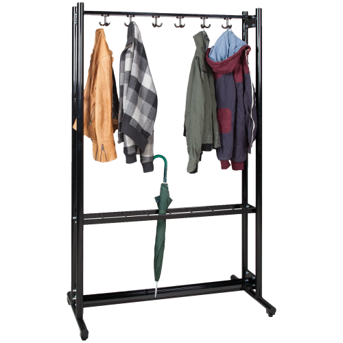 Garderobenständer mit Dreifachhaken und Schirmständer mit integrierter Abtropfwanne Breite:  wählbar