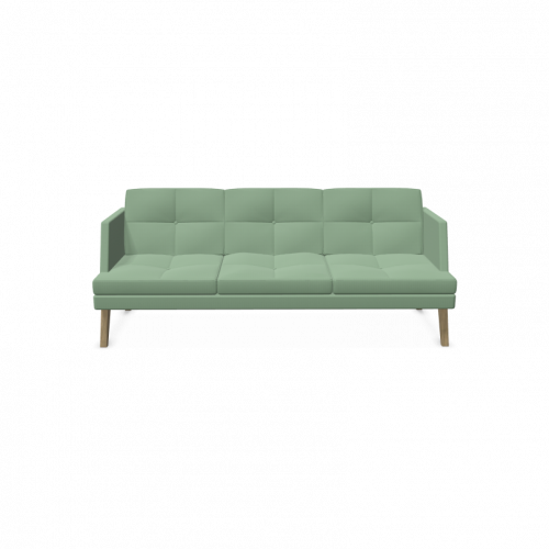 3er Sofa Ona mit Holzgestell und niedriger Lehne B/H/T: 207x84x84 cm
