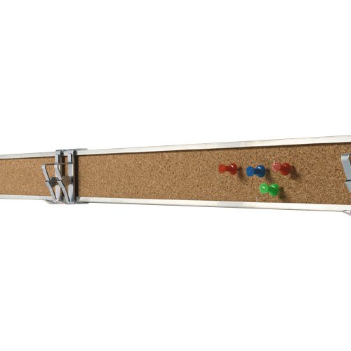 Bilderklemmleiste mit Einlage aus hochwertigem Naturkork Bilderleiste mit 3 Papierklemmen pro Meter, Oberfläche Naturkork pinbar