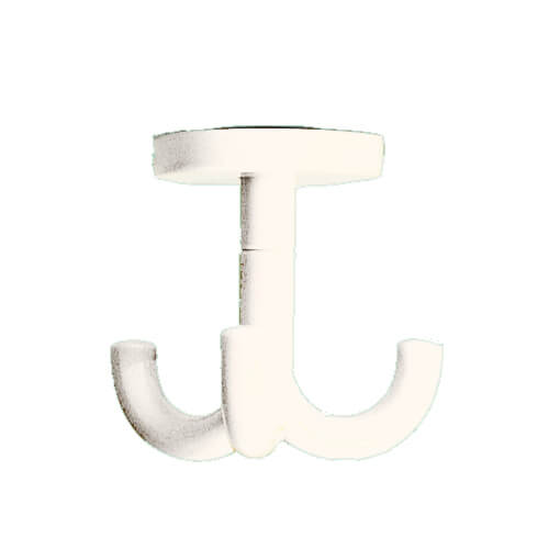 3er Kleiderhaken 01 weiß