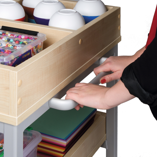 Bügelgriffe für Vorbereitungswagen Zusätzliche Bügelgriffe (Paar) für Vorbereitungswagen silberfarben