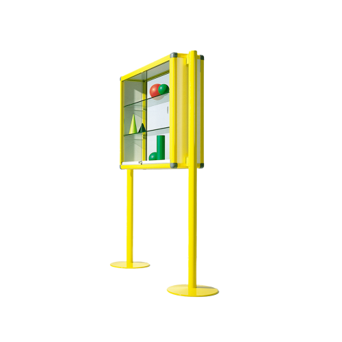 Aluvitrine Modell WV2 H/T: 195x30 cm, Breite wählbar