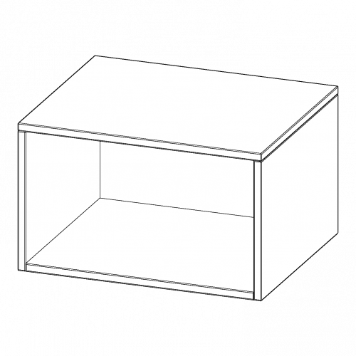 Aufsatzregal, Schulregal für 1 Ordnerhöhe - Serie evo180 B/H/T: 60x36x40 cm