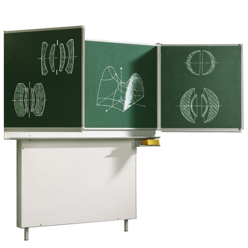 Wandtafel Schultafel aus Premium Stahlemaille, Serie ME MF 200x100 cm, FF 100x100 cm, 6 m² Schreibfläche, blau