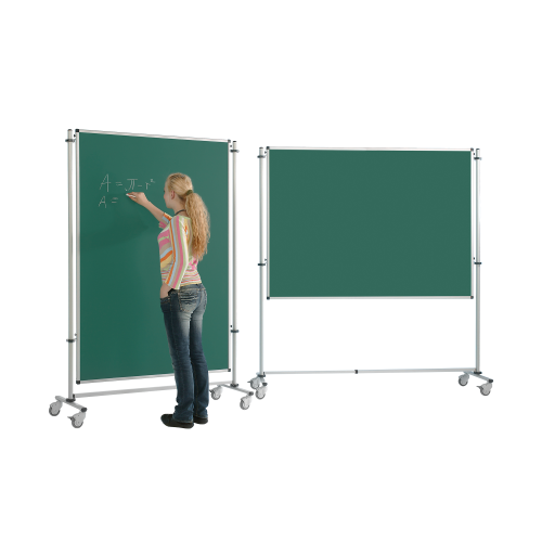 Fahrbare Tafel Grün in Stahl B/H: 120x100 cm