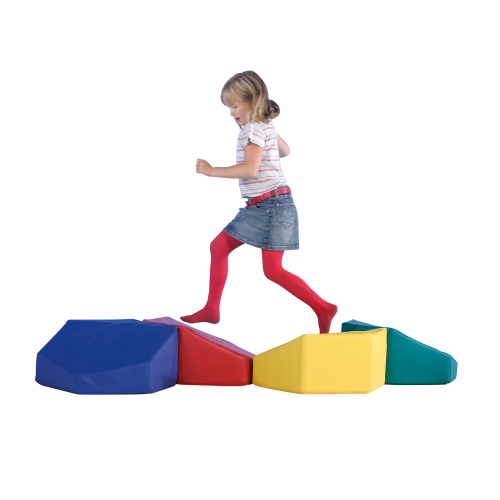 Balencierset aus Kunstleder vierteilig, B/H/T: 54x60x25 cm (pro Teil)