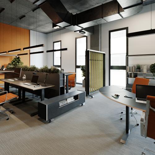 RollingRack Sideboard freistehend Rechts und links mit Tür