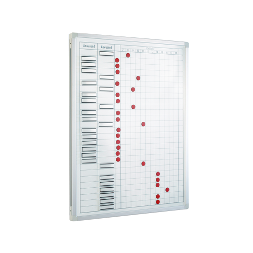 An- und Abwesenheitsplaner B/H: 40x30/60 cm, wahlweise mit Zubehör
