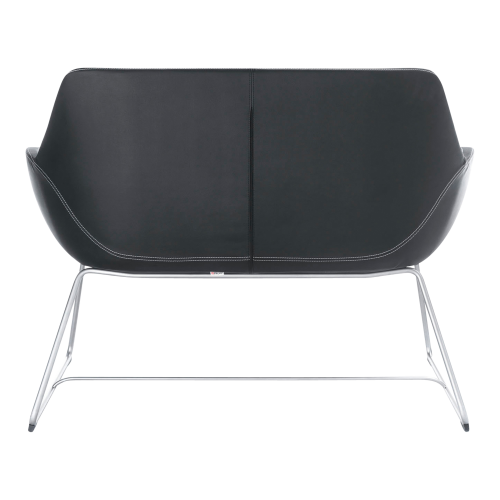 2-Sitzer Nele, mit Kufengestell B/H/T: 117x85x62 cm, Gestellfarbe: Schwarz, Bezug wählbar