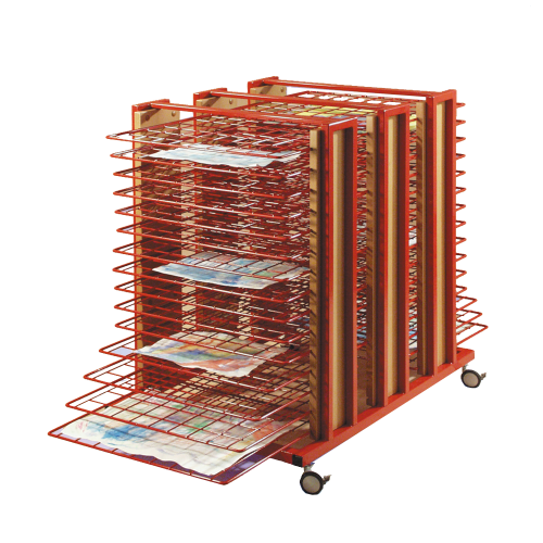 Trockenwagen mit 30 Trockenrosten, fahrbar B/H/T: 56x83x80 cm