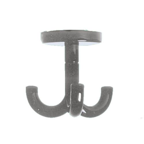 3er Kleiderhaken 20 grau