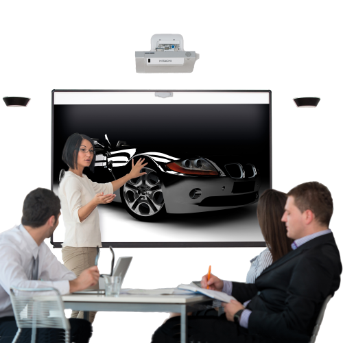 Projektionstafel Serie PTFT Bilddiagonale: 87": Außenmaße: 188x130 cm, Bildgröße: 188x117 cm, magnethaftend