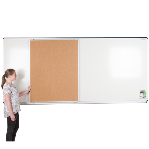 Klettenstofftafel für XXL Mediarail Wandtafel, doppelseitig B/H:100x126 cm