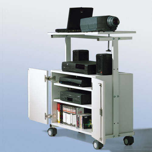 LCD-Projektorwagen mit Unterschrank, fahrbar Innenmaße B/H/T: 72x51x43 cm, Gesamthöhe: 106 cm