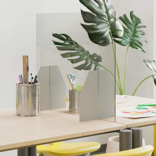 Polystyrol Schutzwand als Tischaufsteller B/H: 65x55 cm