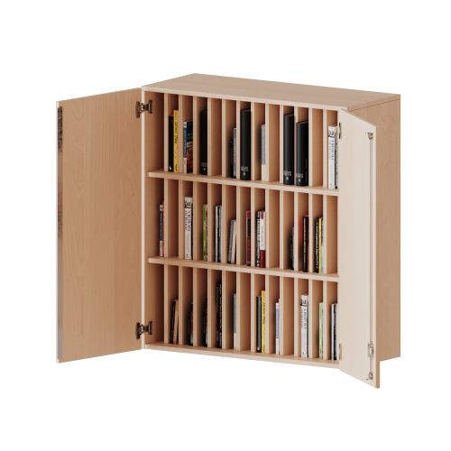 Aufsatzschrank für Klassenbücher, 3 Ordnerhöhen - Serie evo180 B/H/T: 100x108x40 cm, 3 Reihen für je 14 Klassenbücher