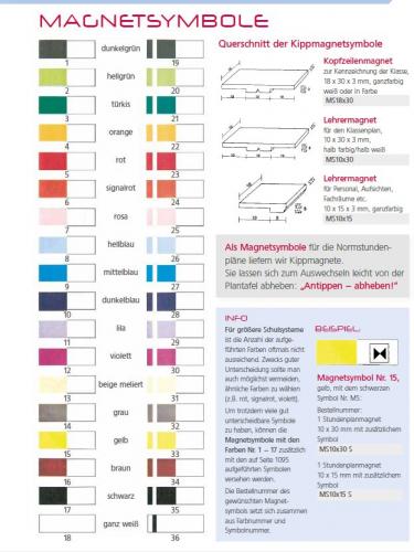 Lehrpersonen Magnet - Kippmagnet MS Maße Magnet B/H/T: 10x30x3 mm