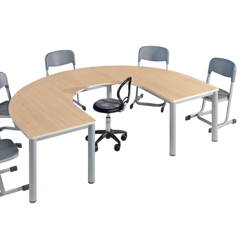 Hufeisentisch "Lipizaner" Höhenverstellbar von 58-72 cm, B/T: 200x140 cm