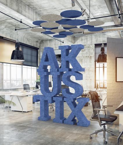 Akustikelement AKUSTIX Cumulos B/H/T: 60x60x1,8 cm, PET Deckenfliese, Hellgrün