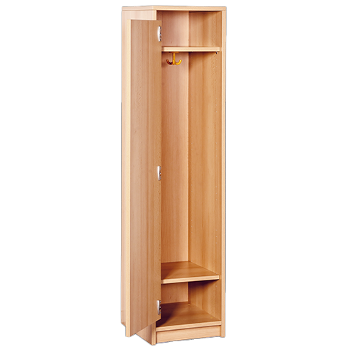 Beistellschrank für Garderobe B/H/T: 36x158x40 cm, verkürzte Tür links, mit Hut- und Schuhboden, Garderoben-Dreifachhaken