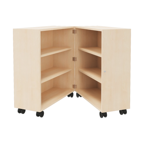 Bücherwagen mit 4 Einlegeböden, zusammenklappbar, fahrbar B/H/T: 80x91,2x64 cm