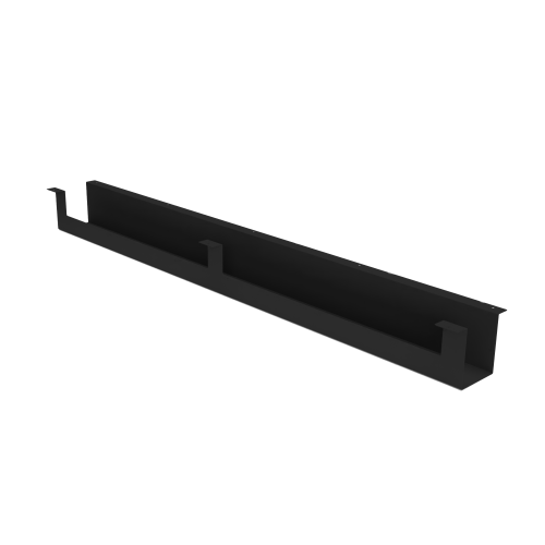 Kabelkanal mit Durchlassbohrung an der Platte für höhenverstellbare Tische Modell EHC