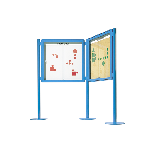 Aluvitrine Modell W3 mit Lederstruktur B/H/T: 107x107x6,5 cm