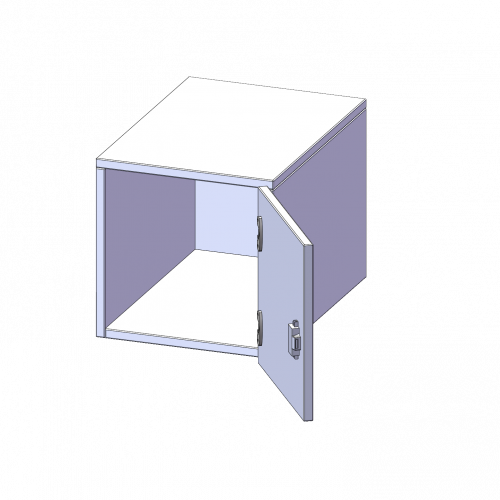 Aufsatzschrank für ErgoTray Serie, 1 Ordnerhöhe - Serie evo180 B/H/T: 36,1x36x40 cm, 1 Tür, Tür öffnet rechts