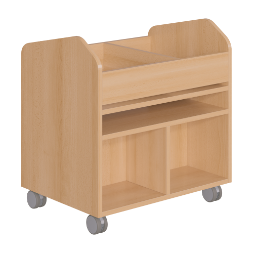 Bastelwagen "Kreativbasti 1", fahrbarer Kreativwagen B/H/T: 70,5x74,3x50 cm, Bastelwagen mit 7 Fächern für Papier und Bastelmaterial