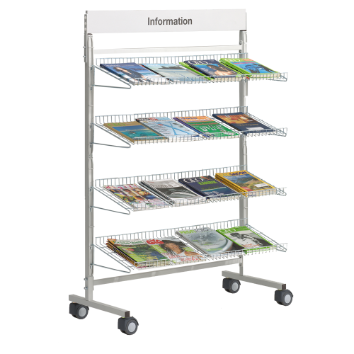 Prospektregal zur Wandmontage Ablagen verzinkt B/H/T: 130x151x41 cm