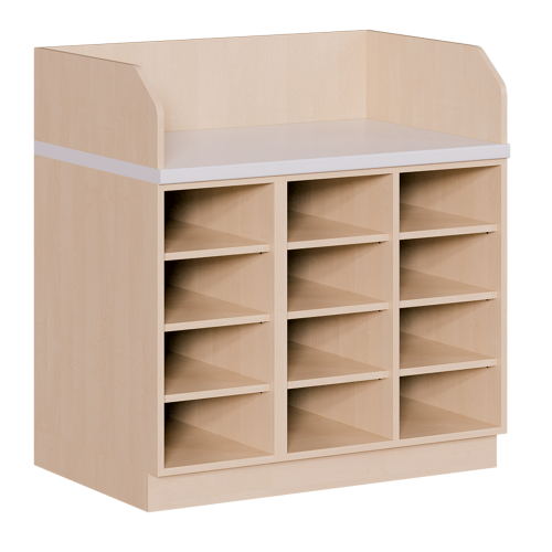 Wickelkommode, dreireihig Regal, B/H: 107x113 cm