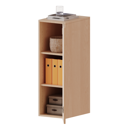 Aufsatzschrank für ErgoTray Serie, 3 Ordnerhöhe - Serie evo180 B/H/T: 36,1x108x40 cm, 1 Tür, Tür öffnet rechts