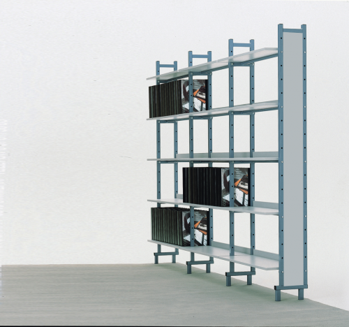 Abschlußblende für BR- Regale einseitig B/H/T: 14,5x183x1,9 cm, Seitliche Abschlussblende für BR E / BR EA, Dekor nach Wahl