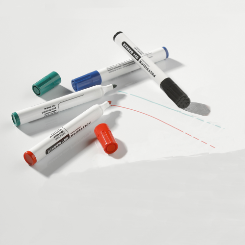 4 Whiteboardstifte sortiert blau, rot, schwarz, grün und 1 Wischer