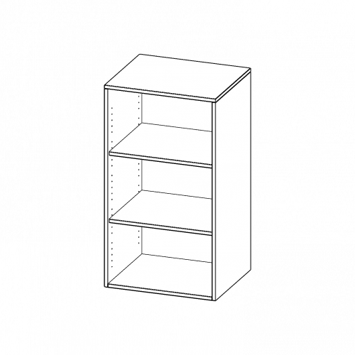 Aufsatzregal, 3 Ordnerhöhen - Serie evo180 B/H/T: 60x108x40 cm