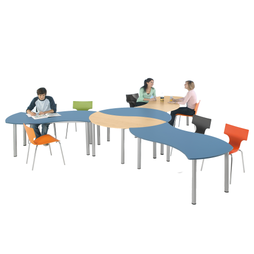 "SoooRounD" Gruppeninsel bestehend aus 5 Tischen B/H/T: 160x72x80 cm (je Tisch)
