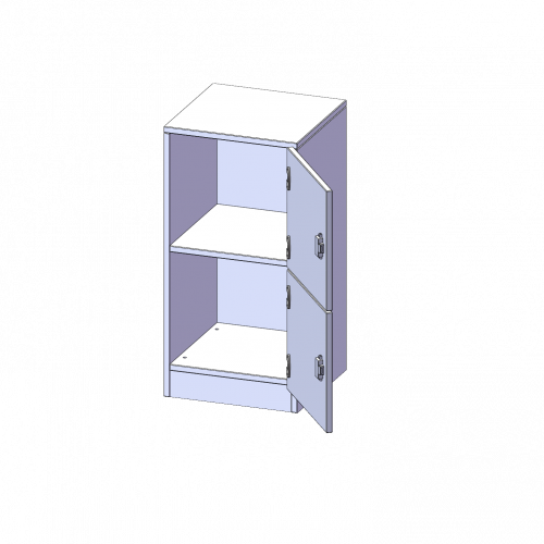 Schließfachschrank, 2 Ordnerhöhen - Serie evo180 B/H/T: 40,5x82x40 cm, 2 Schließfächer, Türen öffnen nach rechts, mit Sockel (81 mm)