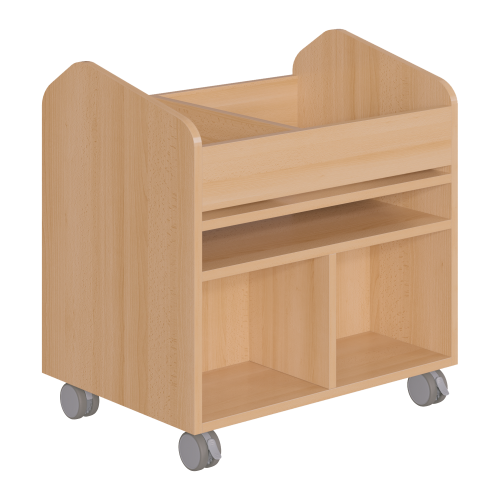 Bastelwagen "Kreativbasti 1", fahrbarer Kreativwagen B/H/T: 70,5x74,3x50 cm, Bastelwagen mit 7 Fächern für Papier und Bastelmaterial