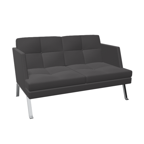 2er Sofa Ona mit Metallgestell & Seitenschale B/H/T: 141x84x85 cm