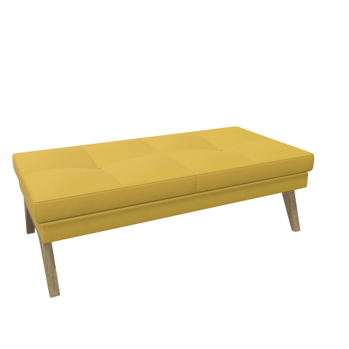 2er Sitzbank Ona mit Holzgestell B/H/T: 131x44x67 cm