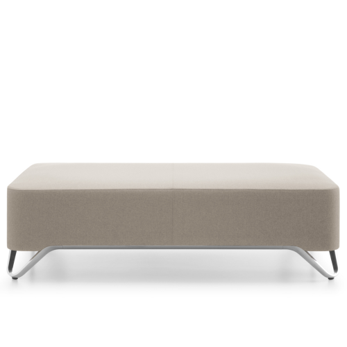 BOXIT - 2er Hockerelement, Design Sitzhocker B/H/T: 150x43x75 cm, Sitzhöhe 43 cm, Gestellfarbe Holz, Bezug Stoff