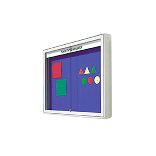 Informationsvitrine W1 mit Klettenstoff Maße wählbar