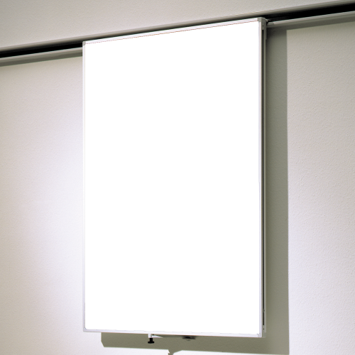 Whiteboard Einhängetafel für Media-Rail 2 B/H: 90x60 cm, Stahlemaille weiß, 1-seitig zum einhängen für Media Rail 2