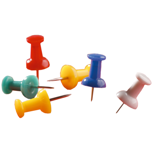 Markierungsnadelset PP 100 Stück, farbig sortiert